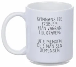 Porslinsmugg - "Kvinnans tre problem"