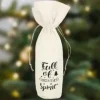 Presentpåse för flaska "Full of Christmas spirit"