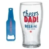 Presentset Ölglas & öppnare - "Cheers Dad!"