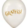 Pärlemovita ballonger i 6-pack - Grattis!
