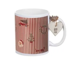Randig julmugg (krans/tomte)