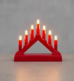 Röd miniljusstake