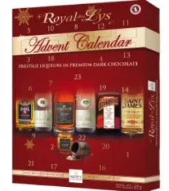 Royal Des Lys Adventskalender med Spritfylld Choklad 290g