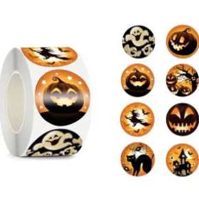 Runda klistermärken Halloweenmotiv