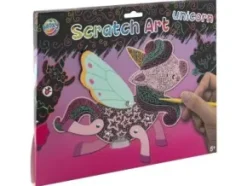 Scratch Art konstverk (Unicorn)