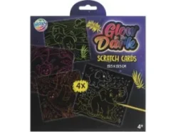 Scratchkort Glow in the Dark 4-pack (Lila förp)