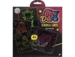 Scratchkort Glow in the Dark 4-pack (Rosa förp)