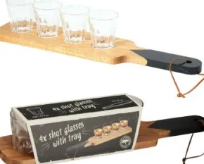 Shotglas på ställning