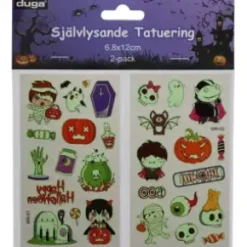 Självlysande tatueringar - Halloween