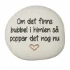Sten med text "Bubbel"