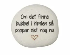Sten med text "Bubbel"
