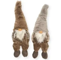 Stor sittande tomte 67 cm Brun luva