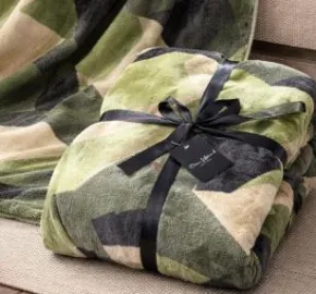 Supermjuk pläd M90 kamouflage