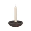Svarvad ljusstake för kronljus 14 cm (Mörk)