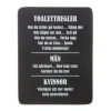 Tavla - Toalettregler för män vs kvinnor