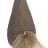 Tomte i trä med skägg (Grå)
