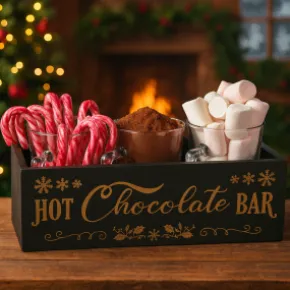 Trälåda "HOT CHOCOLATE BAR"