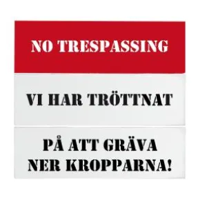 Trätavla - NO TRESPASSING