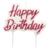 Tårtljus - Happy Birthday (Rosa)