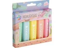 Överstrykningspennor pastell 5-pack