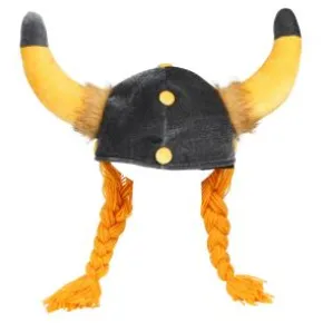 Vikingahjälm med flätor