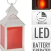 Vit lykta med LED