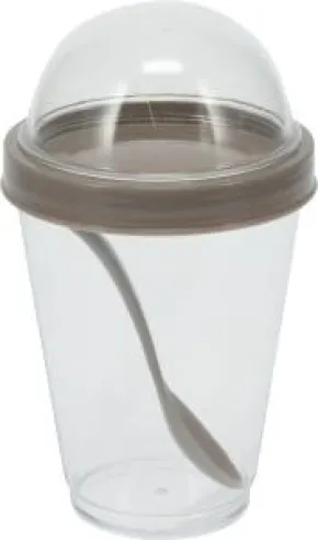Yoghurtmugg med sked (Grå)